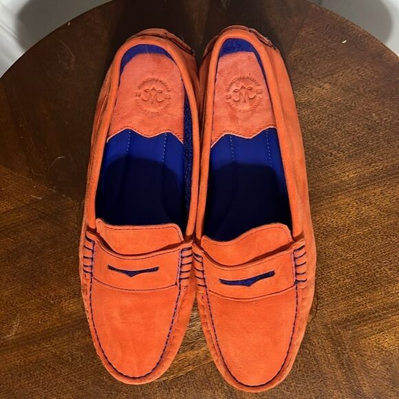🔥 Johnston & Murphy Womens Orange Slip On Loafer Driving Shoes Sz 6.5 - PERFECT - Picture 4 of 11